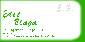 edit blaga business card